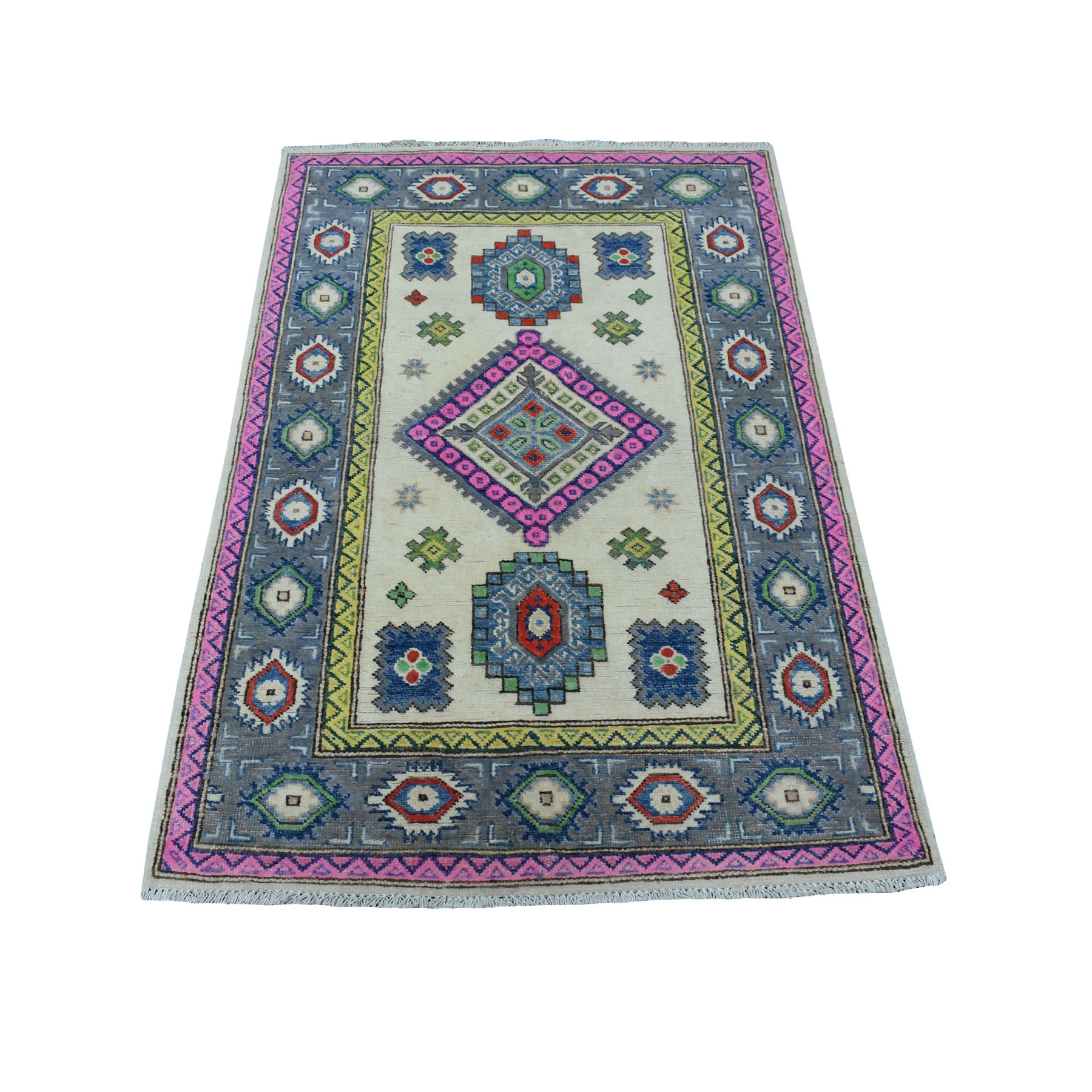 Traditional Wool Hand-Knotted Area Rug 3'1
